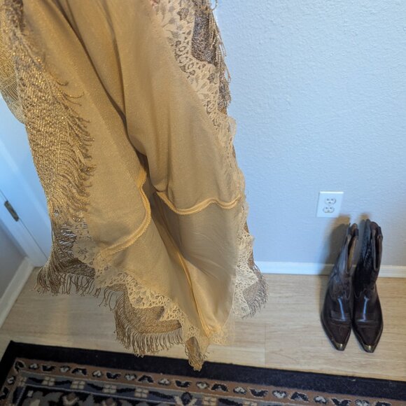 NWOT | 2 Pc Jacket & Dress SET | Champagne | Lillie Rubin | M | 90s Asymmetric - Picture 9 of 10